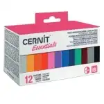Set 12x25g pasta polimerica de modelat - Cernit Essentials, en gros