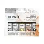 Alcohol int set - Alcohol-based ink, metallic colors - Cernit, wholesale