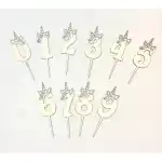 Topper cifra unicorn - 16 x 6 cm - C-ARTp, engros