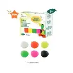 Neon gyurma készlet - Softy - 6x62gr - Darwi, nagykereskedelem