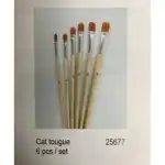 25677 - 6 db-os szintetikus macskanyelv-kefe készlet - Pentart, nagykereskedelem