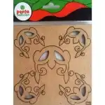 20718 - MDF corner set - plate 15.5x15.5cm - C2 - PENT., wholesale