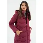 Дамско зимно яке budmil, HEATHER25, бордо, 2XL, складове на едро
