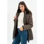Budmil women's winter jacket, HANNA25, Brown, M, wholesale