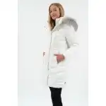 budmil női téli kabát, JANICE25, Fehér, XL, nagykereskedelem