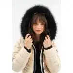 Budmil women's winter jacket, HANNA25, Beige, L, wholesale