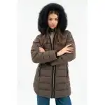 Budmil women's winter jacket, HANNA25, Brown, S, wholesale