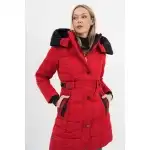 Дамско зимно яке budmil, WELLY, червено, 3XL, на едро