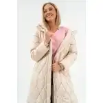 Budmil women's winter jacket, ARIELA25, Beige, L, wholesale