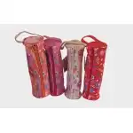 Set of 12 rubberized school pencil cases, flower pattern, wholesale