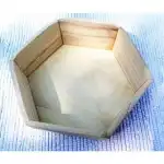 Tava lemn hexagonala - 21 x 24 x 6.5 - Pentart