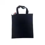 29920 - Plasa neagra din bumbac cu maner scurt, 38 x 42 cm - Pentart