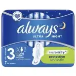 Дамски превръзки Always Ultra Night, 7 броя, размер 3, на едро