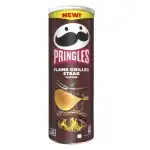 Pringles 165g Lángban Grillezett Steak – Ropogós hasábburgonya intenzív grillezett steak ízzel, nagykereskedelem