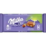 Млечен шоколад Milka с пълнозърнест лешник 95 г, на едро