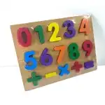 Puzzle lemn litere si cifre, engros