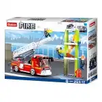 Set de constructie Fire, 343 piese, Masina pompieri cu scara - Sluban, angro