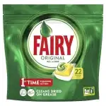 Капсули за съдомиялна Fairy Original, Лимон, 22 пранета, на едро