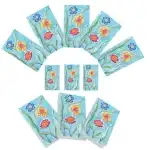 Set carnetele de buzunar Flori de camp 10 + 1, 100 foi albe, 5 x 8 cm, 6429475500626