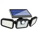 Solar Wall Lamp With 3 LED Heads And Motion Sensor, 17337, Wholesale