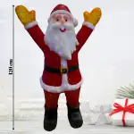 Świecąca figurka Świętego Mikołaja, 120 cm, LED, 8 trybów oświetlenia, wodoodporna, dekoracja świąteczna do wnętrz i na zewnątrz, 36071, hurt