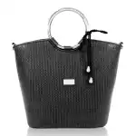 Geantă de damă Zellia Zvn22030, material țesut negru, 54554498, en-gros