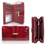Portofel din piele pentru femei Jennifer Jones 528014 Fluture roșu, mărime medie, 15857569, en-gros
