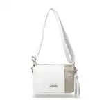 Geantă crossbody pentru femei Zellia Zlb210 White Gold Groove, 62420983, en-gros