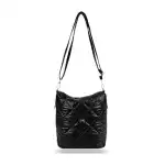 Geantă crossbody pentru femei Zellia Zvn23015 neagră matlasată, hidrofugă, 36893355, en-gros