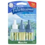 Rezerva de ulei parfumat pentru odorizant de cameră marca Freschissimo, cu aromă de mosc, en-gros