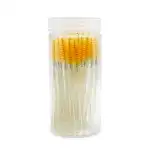 Set de 100 periuțe pentru extensii de gene, galbene