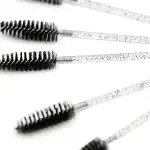 Set de 100 periuțe pentru extensii de gene, negre