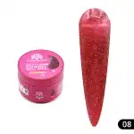 Körömmodellező zselé 15 gr, Disco Flashing Glitter Builder Gel 08, nagykereskedelem