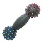 Csipogós gumi súlyzó játék fogtisztítós fejekkel, k020218, nagykereskedelem