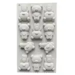 Teddy bear silicone mold, T10129, wholesale