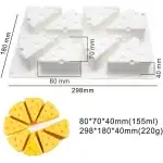 Formă de silicon pentru brânză, 8 buc., t070105, en-gros
