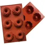 6-częściowa spiralna forma silikonowa, w01012, hurt