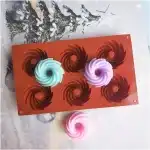 6-piece spiral silicone mold, w01012, wholesale