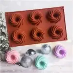 6-piece spiral silicone mold, w01012, wholesale
