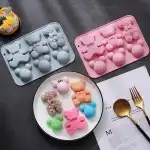 Matrită de silicon cu ursuleți de desene animate, t10109, en-gros