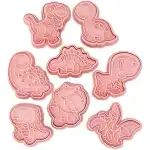 Formă de tort din plastic cu dinozauri, 8 buc., tăietor, T09570, en-gros