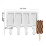 Diamond Pattern Ice Cream Maker Silicone Mold, T09235, Wholesale
