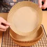 50pcs Round Hot Air Baking Paper (Small Size), W00166, Wholesale