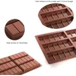 Rectangular chocolate bar silicone mold, T09228, wholesale