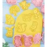 8pcs plastic cute animal cake mold, cutter, T09559, wholesale