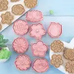 8pcs plastic flower cake mold, cutter, T09568, wholesale
