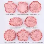 8pcs plastic flower cake mold, cutter, T09568, wholesale