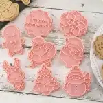 8pcs Christmas plastic cookie cutter, T09560, wholesale