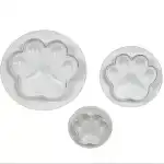 3 buc forme de biscuiți din plastic cu model de labă, T09508, en-gros
