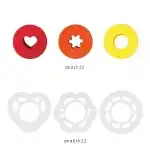 6-piece plastic cookie cutter set, T09546, wholesale